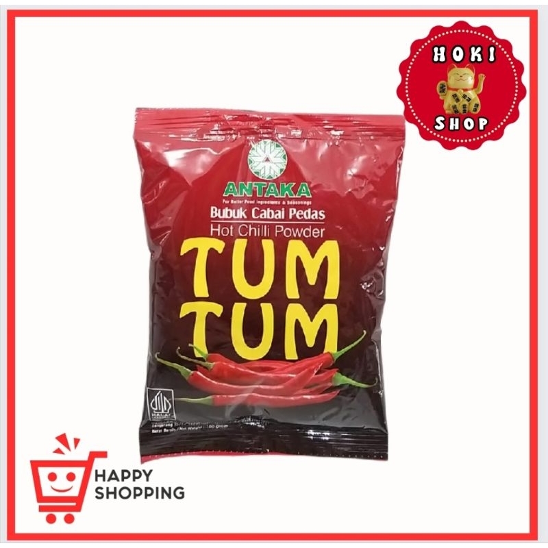 

Antaka Tum Tum Bubuk Cabai Pedas 100gr / Tumtum Antaka / Antaka Tumtum / Bubuk Cabe