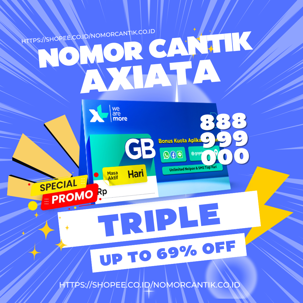 NOMOR CANTIK XL TRIPE 888 999 000