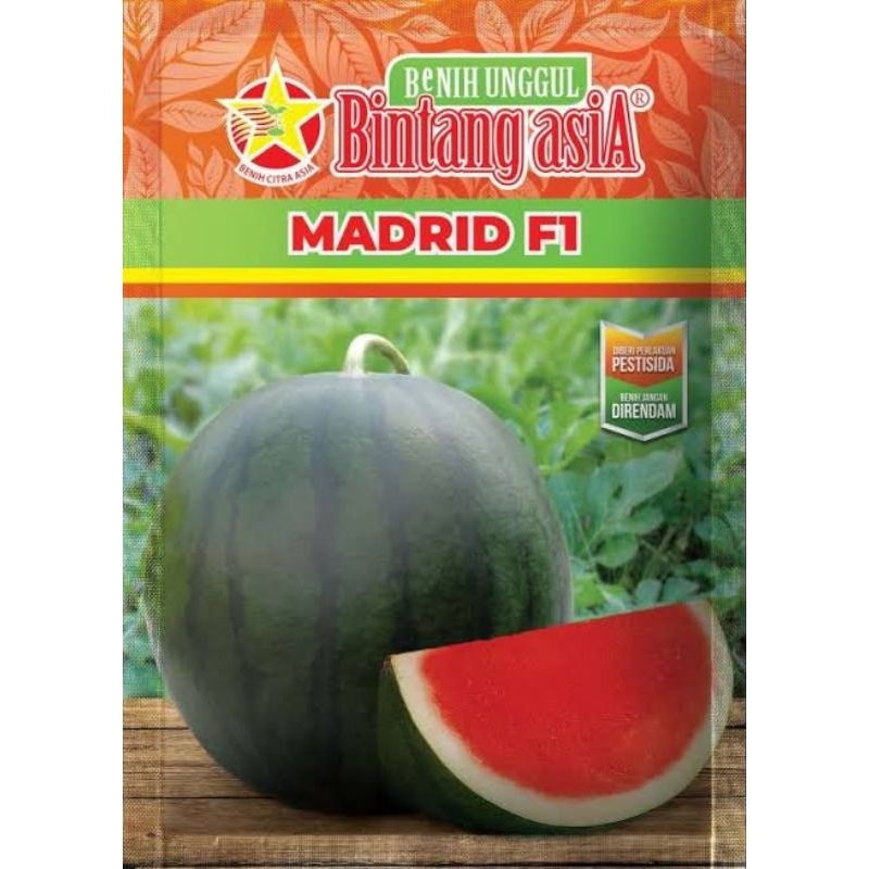 Benih Semangka non biji/tanpa biji MADRID F1 20g Bintang Asia