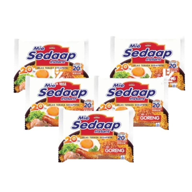 

(5 pcs) mie sedap goreng / mie sedap goreng 1 paket isi 5 pcs