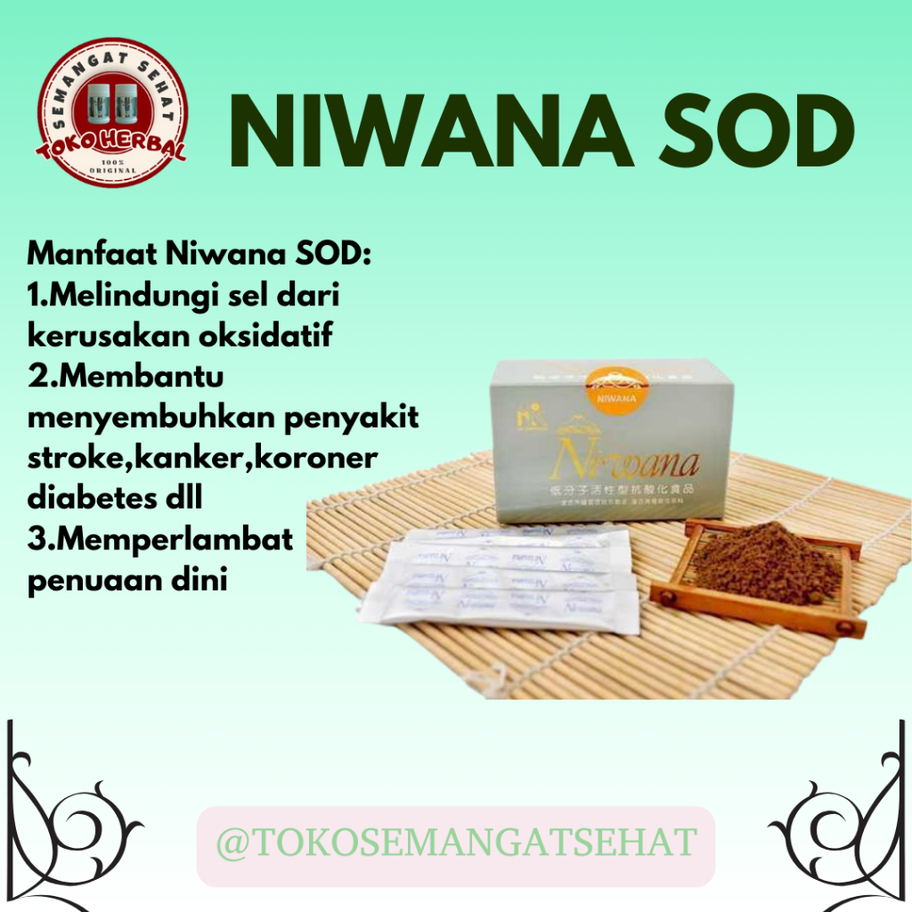 

Niwana SOD Minuman Serbuk Herbal Anti Oksidan Solusi Berbagai Penyakit