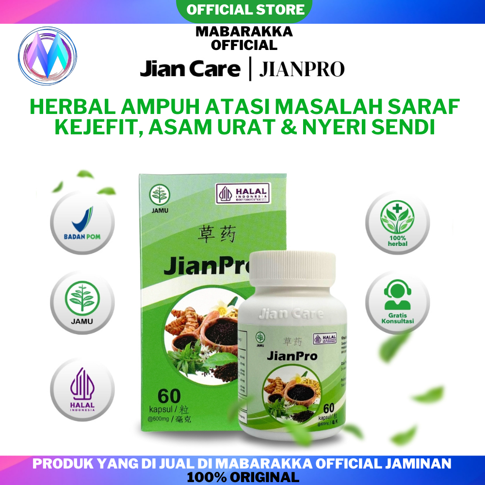 JianCare JIANPRO Obat Herbal Asam urat, Rematik, Pegal Linu ORIGINAL Ampuh[ BISA COD ]