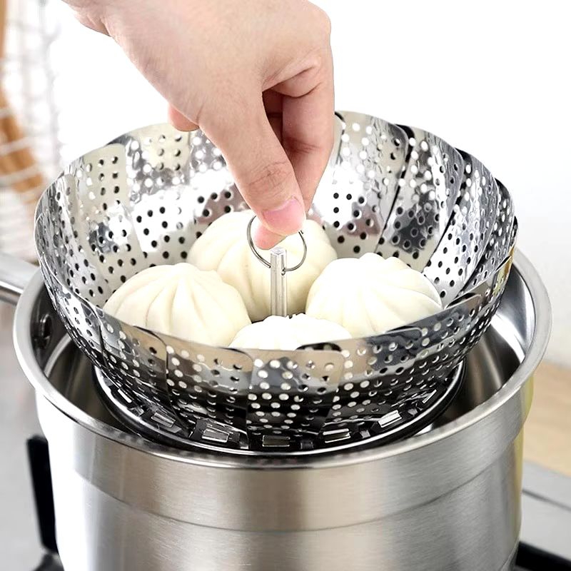 Kukusan Teratai Serbaguna Untuk Panci Bisa di Pakai Jadi Rangsang Panci Dll. Fleksibel Stainless Ste
