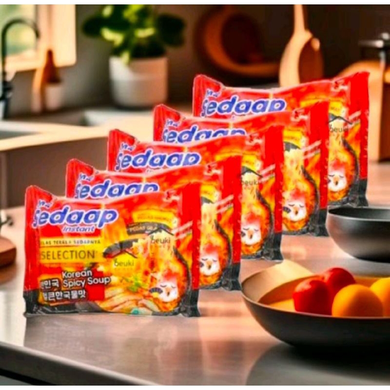 

(COD) Beli 5 Lebih Hemat Mie Sedaap Korean Spicy Soup 5 pcs 77gram