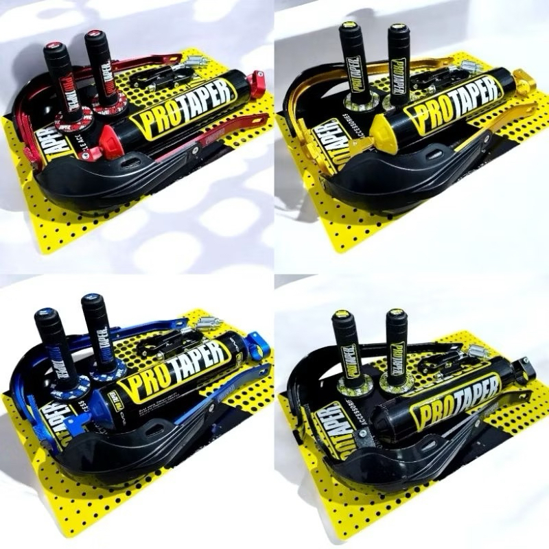 Paket Lengkap Komplit Handguard Protaper Busa Palang Stang + Grip Donat Protaper Supermoto D-Tracker