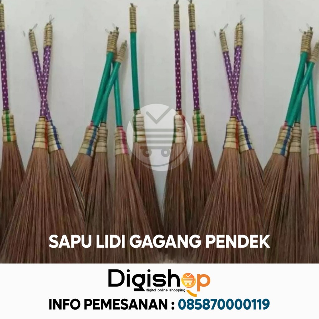 Sapu Lidi Gagang Panjang Halaman/ Sapu Lidi Taman Gagang Bambu/ Sapu Lidi Taman Besar/ Sapu Lidi Jum