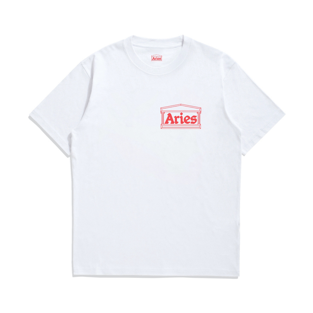 Aries Arise Tshirt Temple White Red Premium