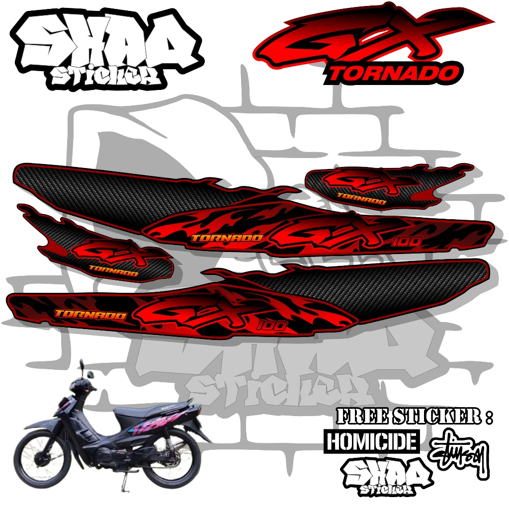 STRIPING STIKER TORNADO GX - STRIPPING GX TORNADO MOTIF KEREN TERLARIS