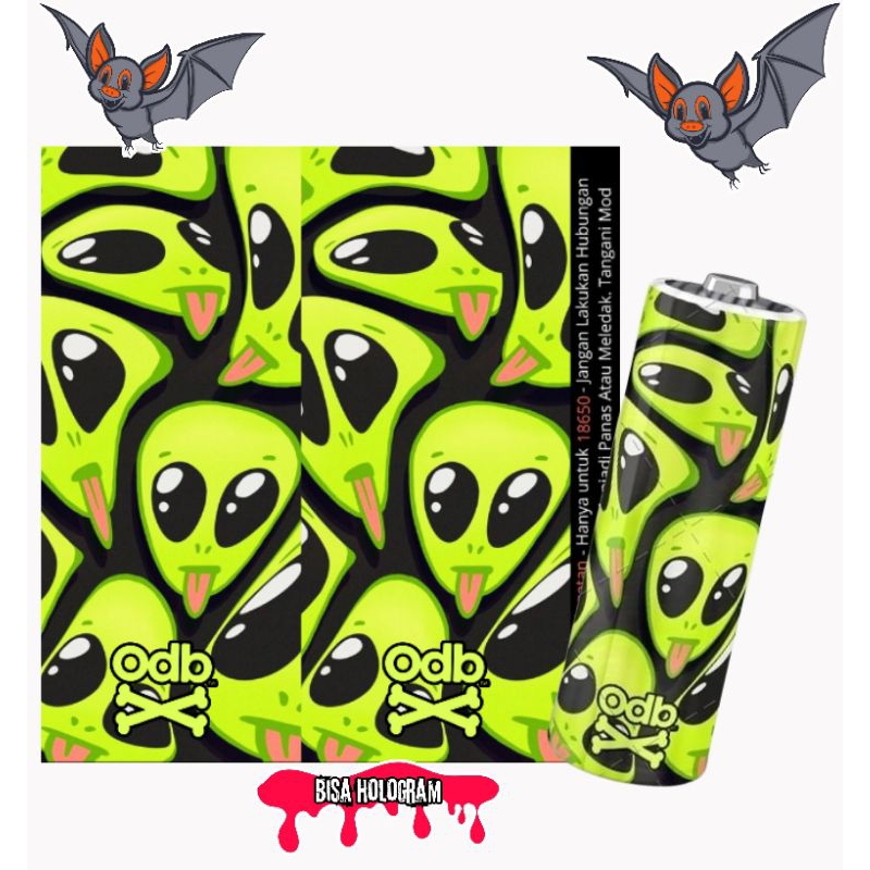 

FAMSTORE - Pelindung Baterai - Stikerskin Wrap Baterai 18650 Motif Series Art 2 Hologram Full Motif Desain Dan Anti Gores