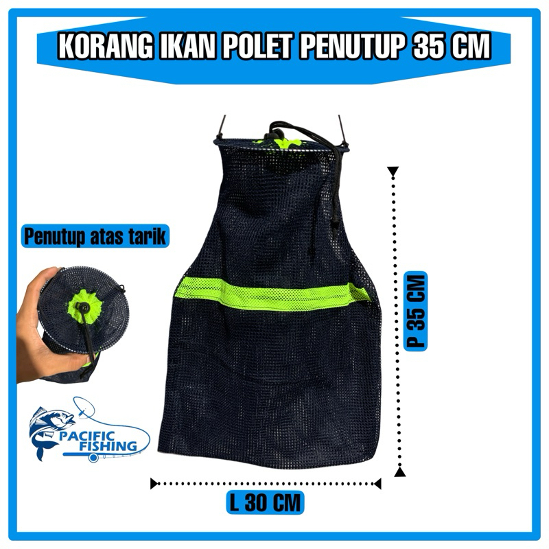 KOJA IKAN MODEL POLET 35Cm PENUTUP| KORANG IKAN BUBU IKAN | KERAMBA IKAN | BUBU IKAN | BERKUALITAS