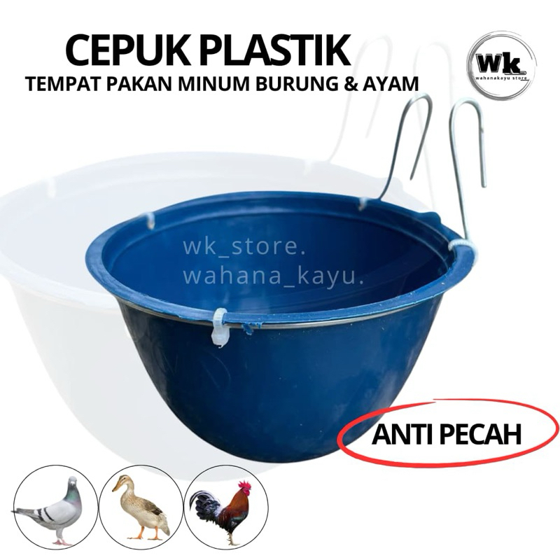 CEPUK TEMPAT PAKAN DAN MINUM AYAM BURUNG | CEPUK PLASTIK