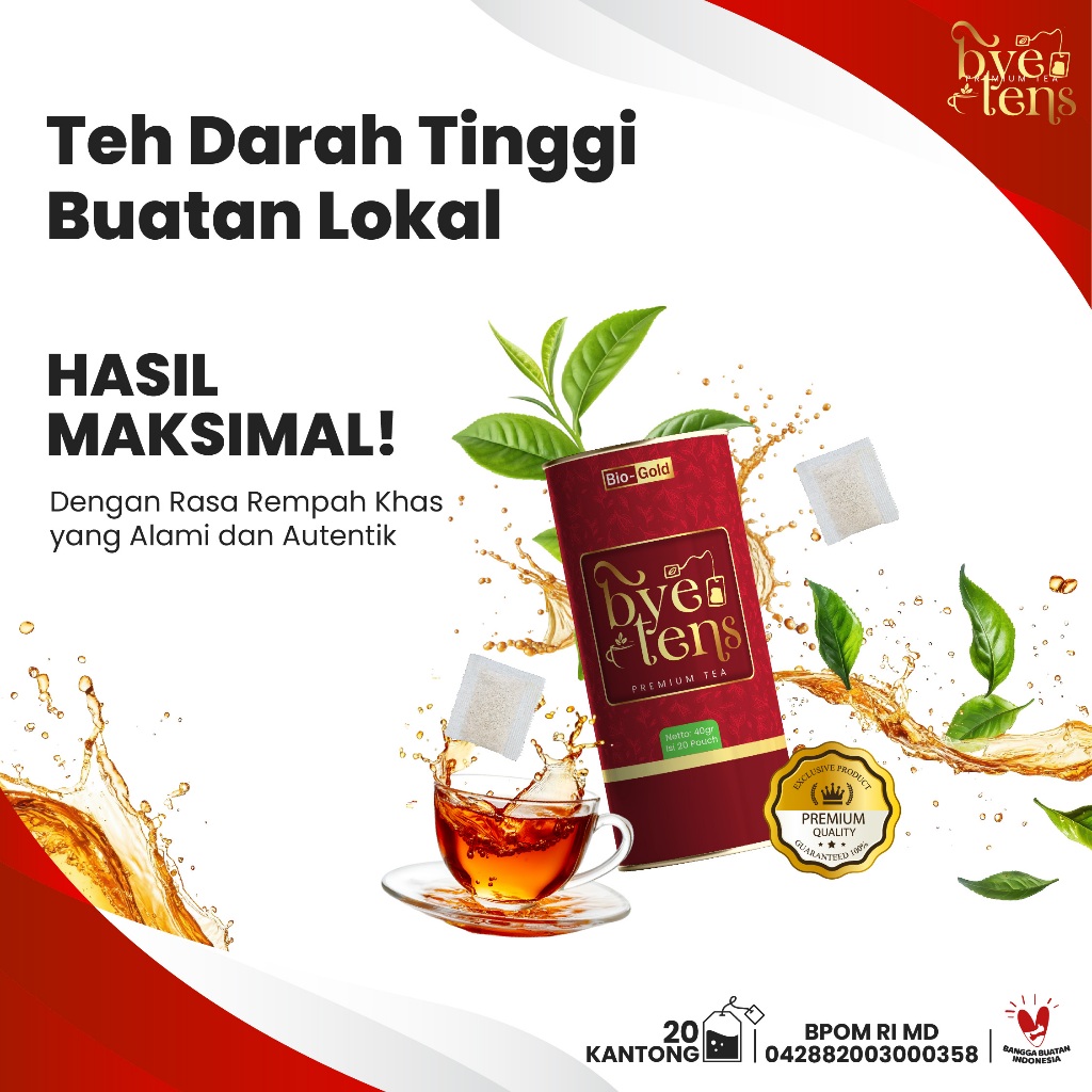 

Teh Bye Tens Premium Obat Hipertensi & Kolesterol Bantu Menurunkan Tekanan Darah Tinggi