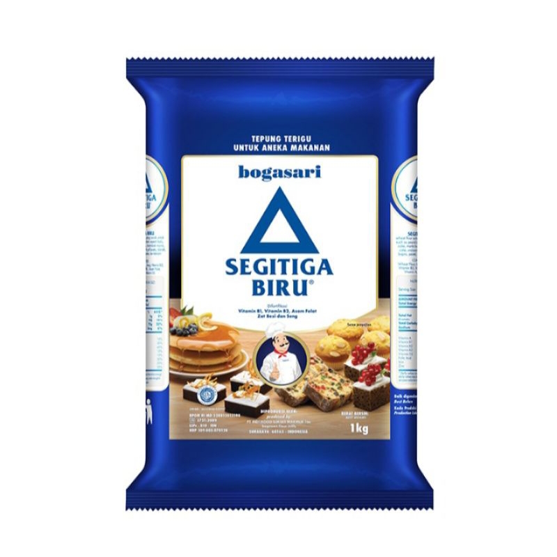 

TEPUNG TERIGU - Bogasari Tepung Terigu Segitiga Biru/ Cakra Kembar/ Kunci Biru 1kg