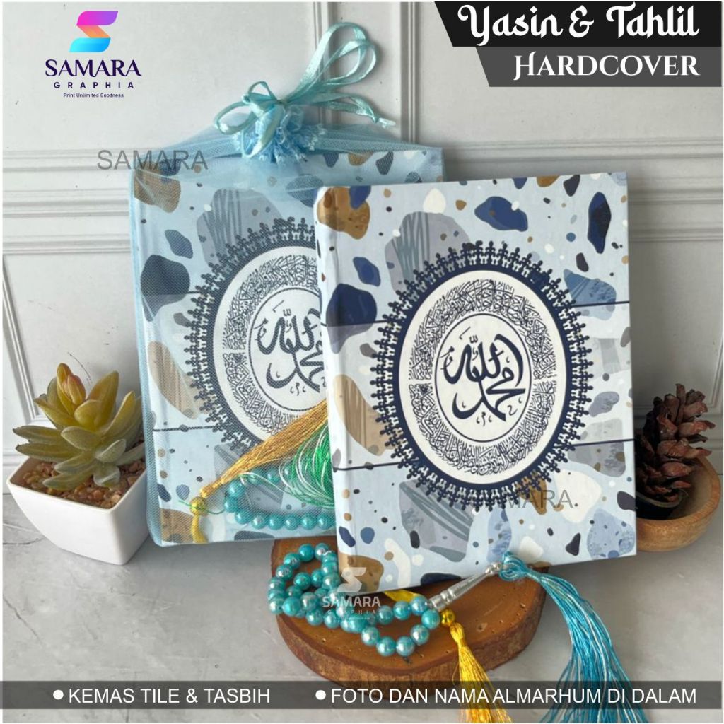 Cetak Buku Yasin dan Tahlil Hardcover custom lengkap  Foto Almarhum SHANUM 5