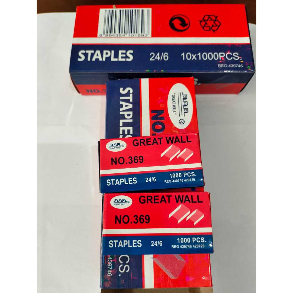 

[ PAK KECIL ] Isi Greatwall Besar / Isi Staples Greatwall No 3 / 369 ( 24/6 ) Great Wall GreatWall