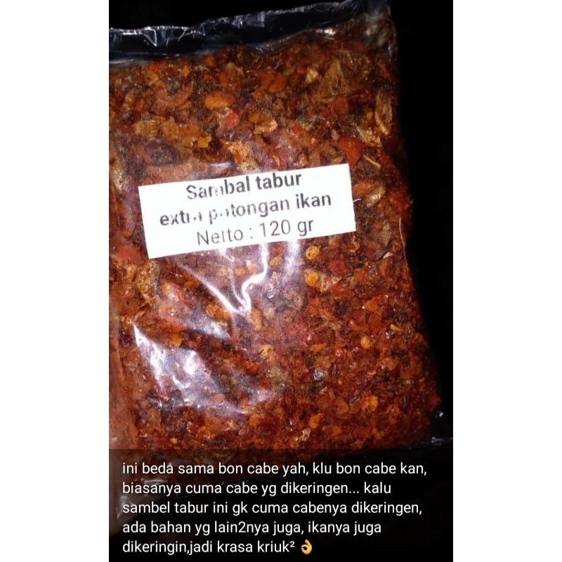 

sambel tabur potongan ikan 120grm