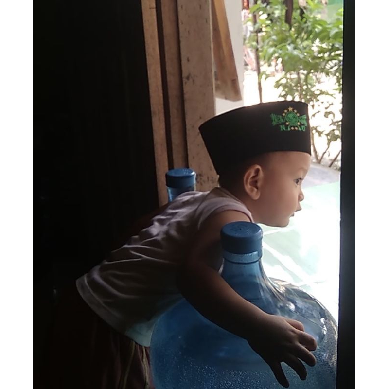 Kopiah Peci Hitam NU laki laki utk Bayi Balita Peci Nu Balita Songkok Nu khusus Bayi baru Lahir umur