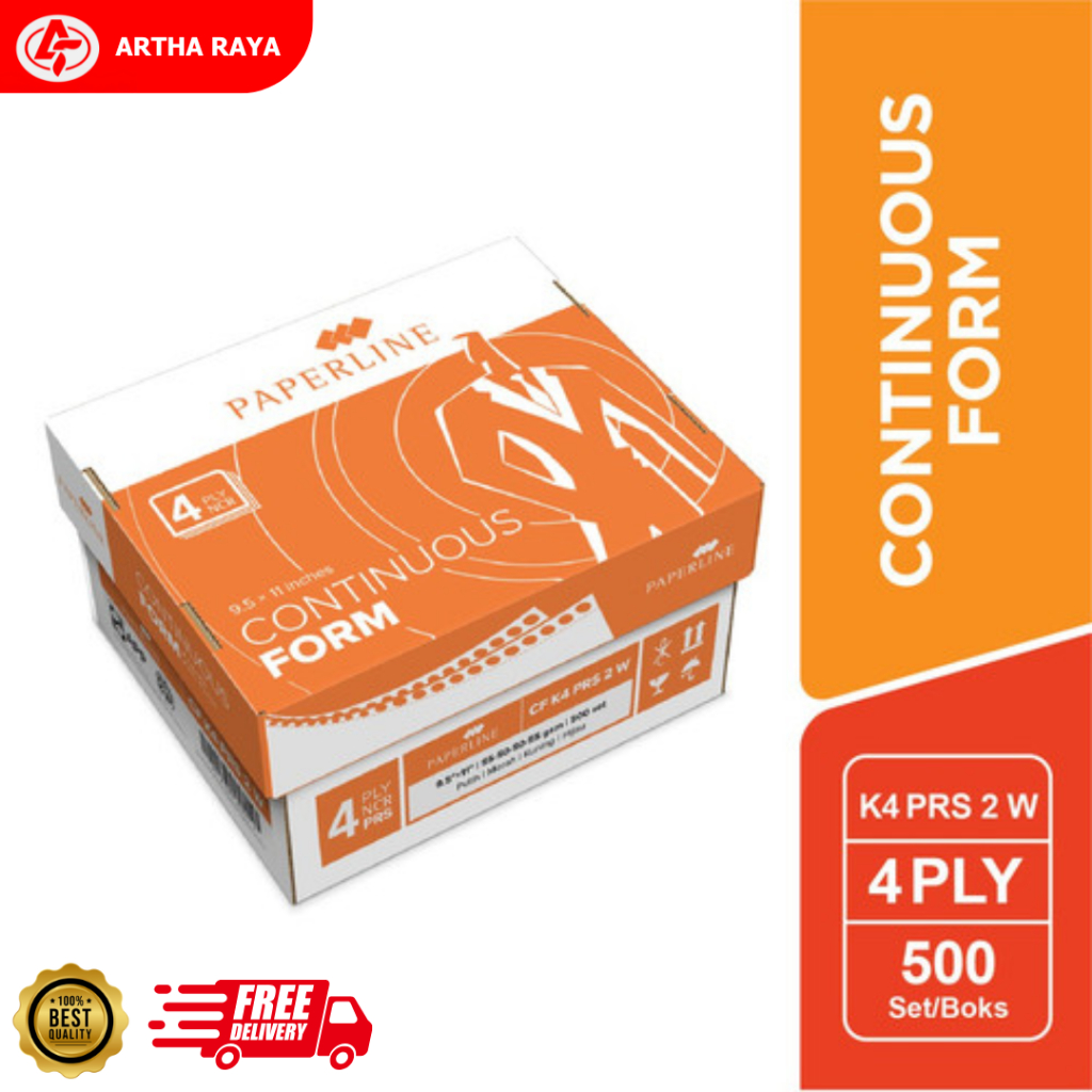 

Kertas Continuous Form Paperline 4 Ply PRS (Bagi 2) 1 Dus