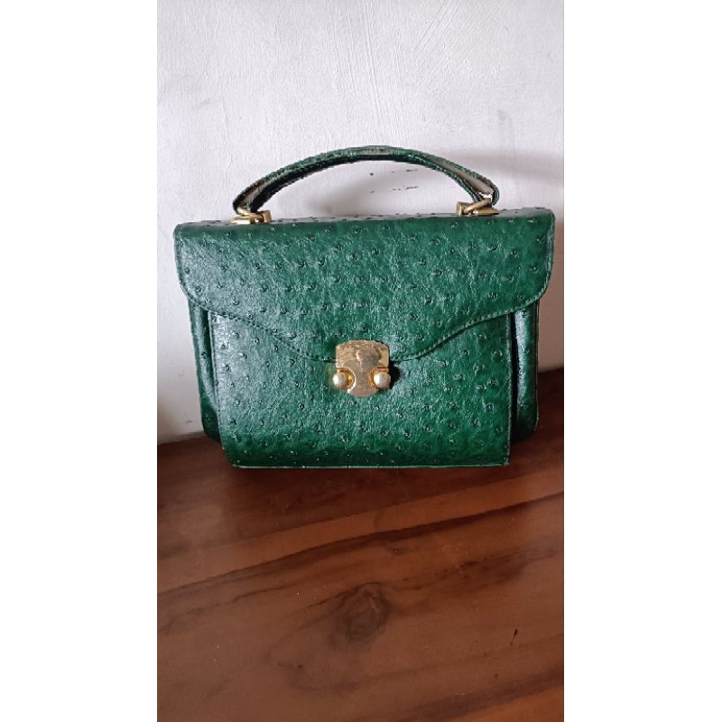 Preloved Tas Jinjing Hijau Botol