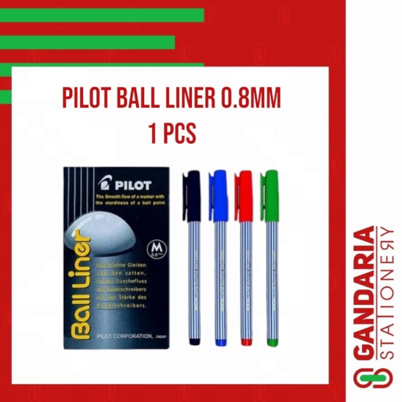 

Pulpen Pilot Balliner 0.8 mm Pulpen Ball Liner Tanda Tangan original - Satuan