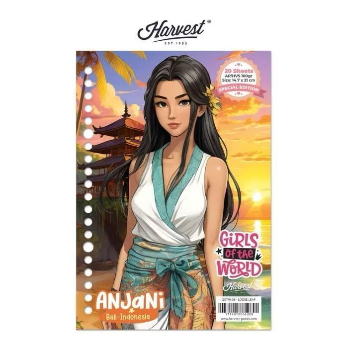 

Gramedia Tunjungan : Loose Leaf / Kertas Binder Harvest A5 Girls of The World #2 - Bali