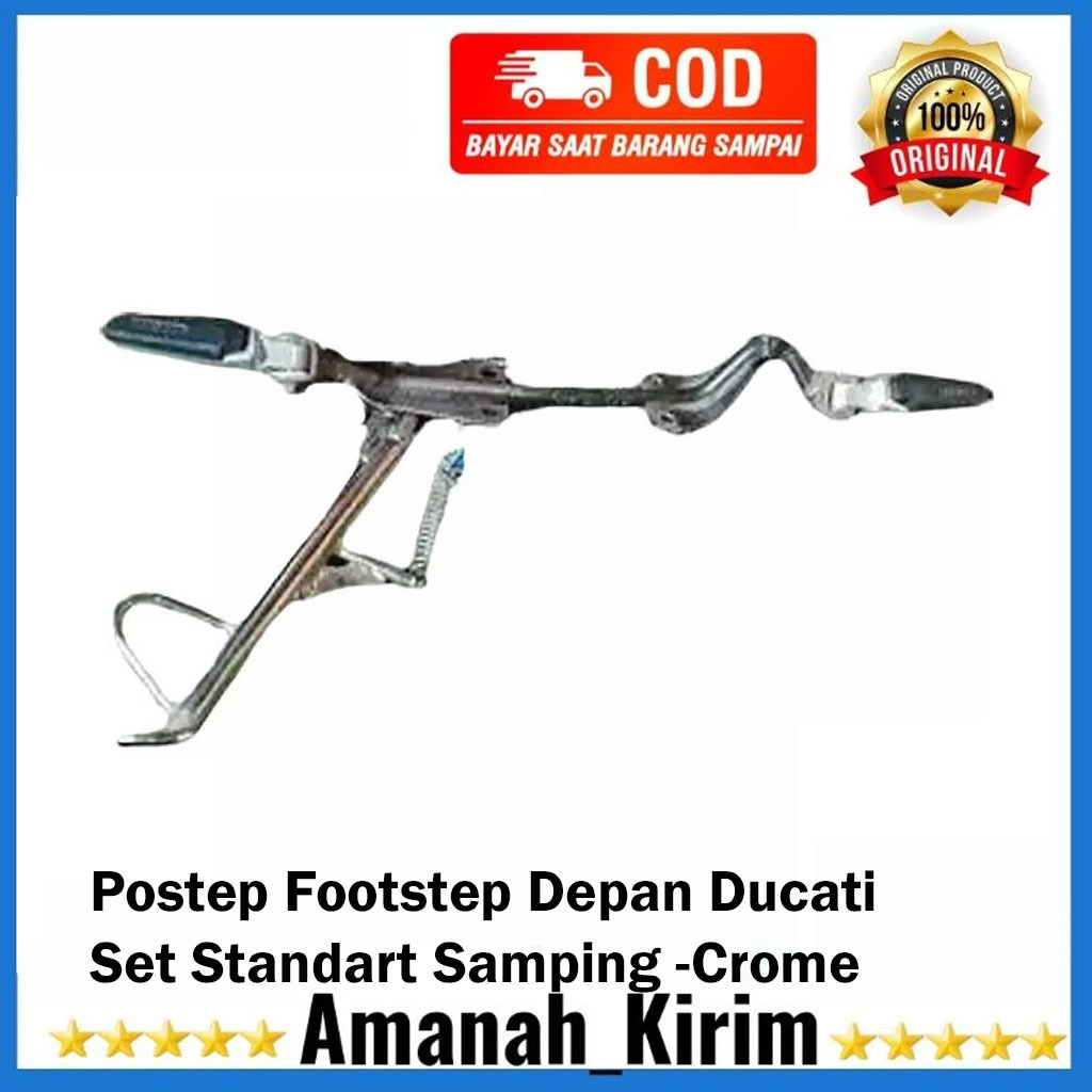 Postep Footstep Motor Mp Mono Original Set Pijakan Ducati Import Standart Ninja FI -Crome PNP CB GL 