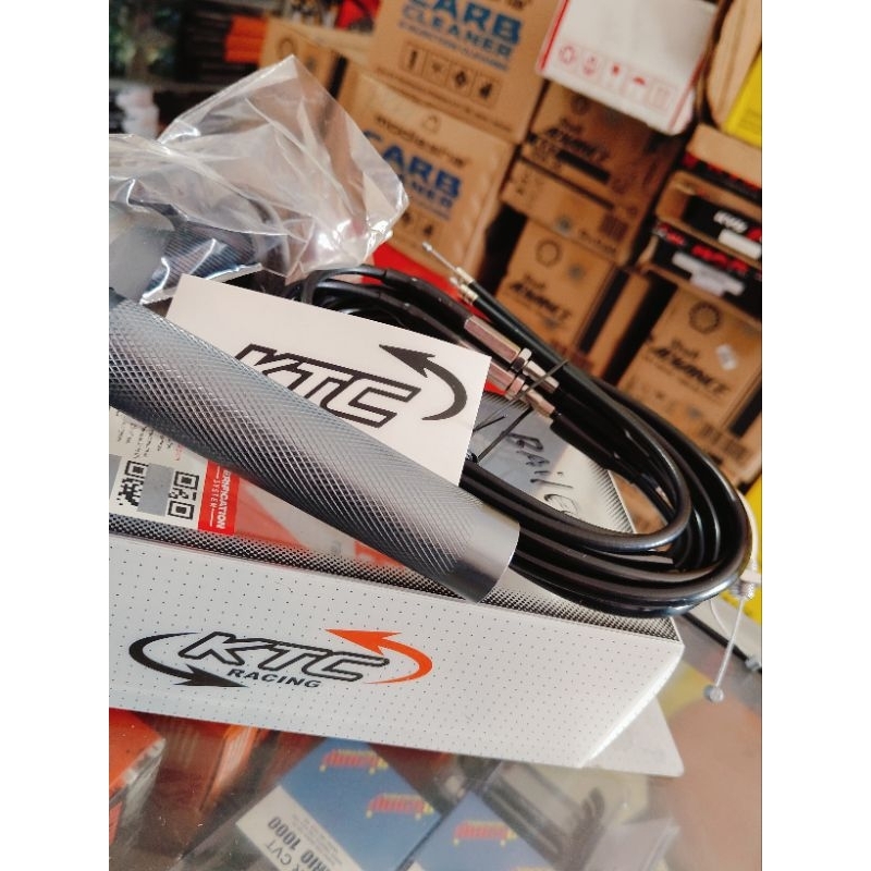 gas spontan KTC racing original 2 kabel+handgrip bulu 1 set universal