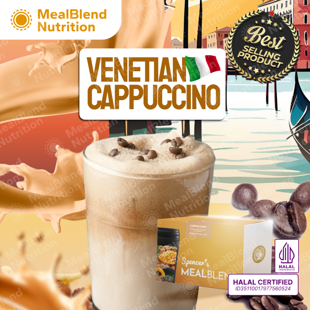 

Spencer's MealBlend - Venetian Cappuccino | Multigrain Slimming Drink | Pengganti Makanan - 1 Sachet