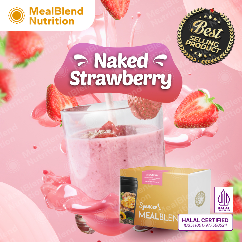 

Spencer's MealBlend - Naked Strawberry | Multigrain Slimming Drink | Pengganti Makanan - 1 Sachet