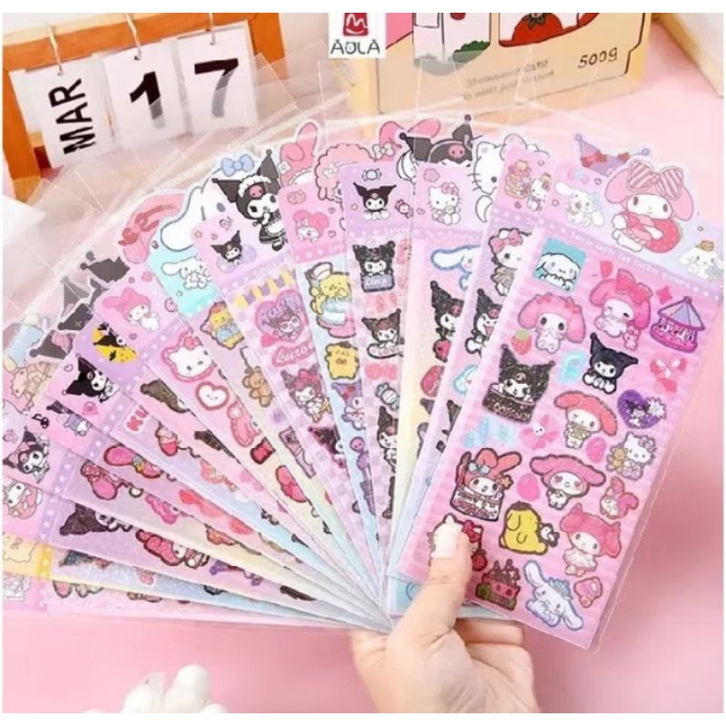 

D ( D5 ) STIKER KARAKTER KARTUN HOLOGRAM GLITTER/STICKER MOTIF LUCU / DEKORASI