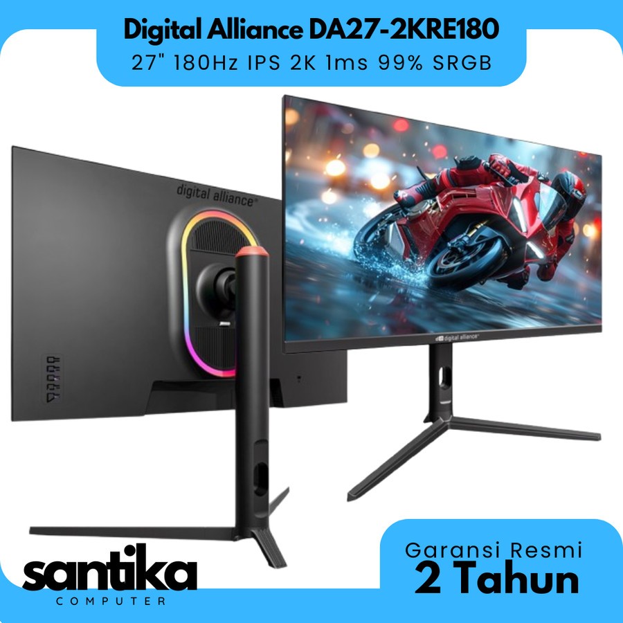 Monitor LED Digital Alliance 27" 180Hz IPS 2K 1ms 99% SRGB DA27-2KRE180