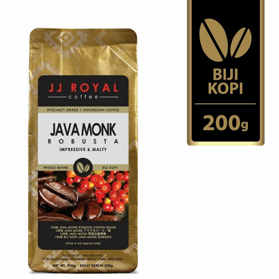 

JJ Royal Coffee Java Monk Robusta Bean/Biji Kopi 200gr