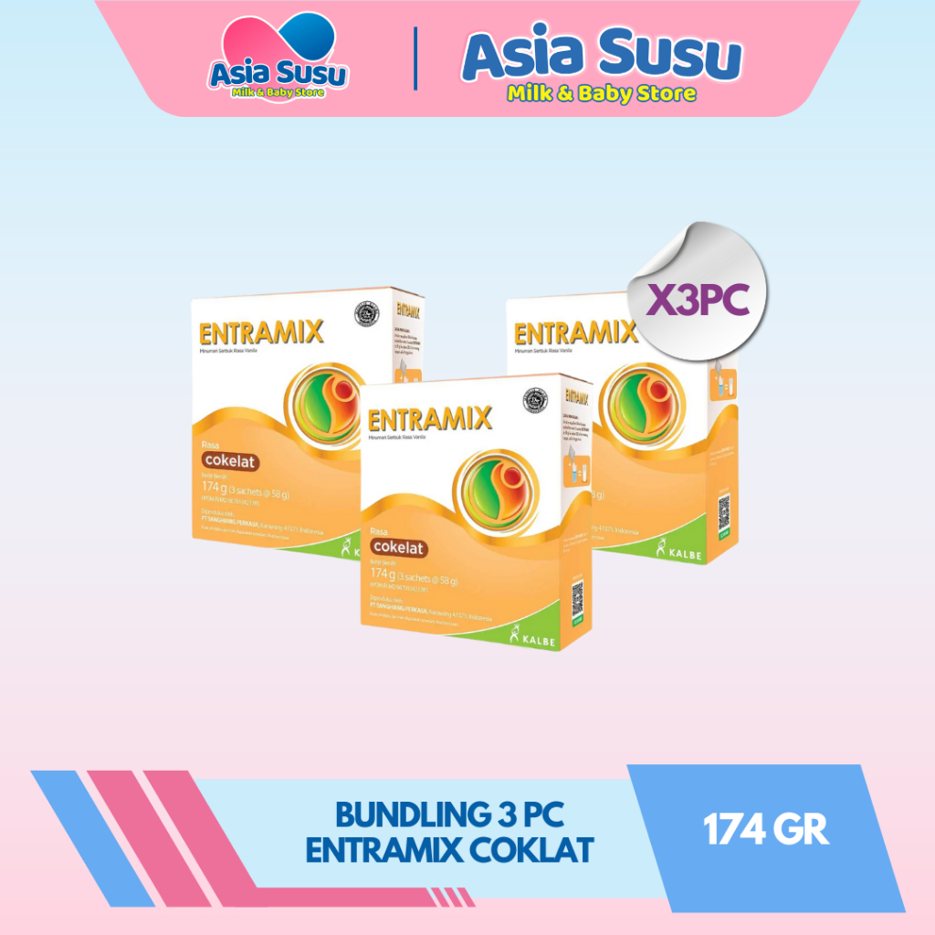 

[BUNDLE] Entramix coklat / vanila 174g x 3pc - Nutrisi Lengkap Dewasa