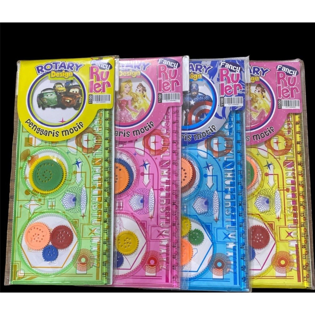 

Penggaris Mistar Geometrik / Spirograph / Penggaris Rotary Fancy Bunga Putar RR-1100