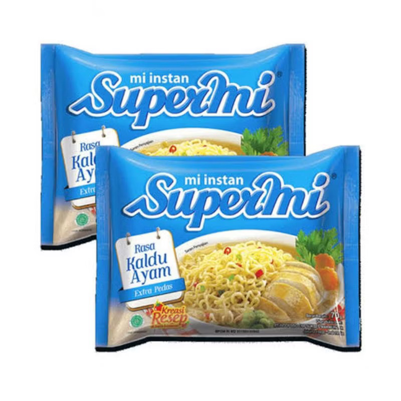 

Mie Instant Supermi Rasa Kaldu Ayam extra pedas Mie Instan