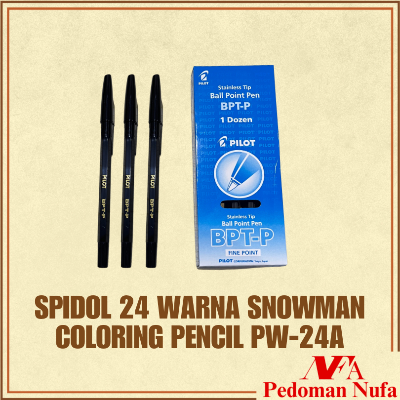 

Ballpoint Pilot BPT-P Fine Point / Pulpen BPTP Asli Original / Pen Cabut Hitam - Biru