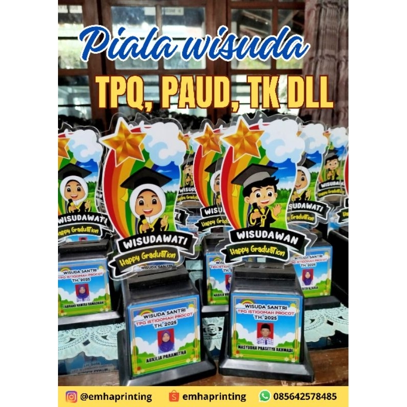 PLAKAT AKRILIK WISUDA KELULUSAN TK/RA/TPQ