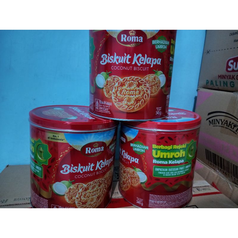 

Biskuit Roma kelapa 345g (kaleng)