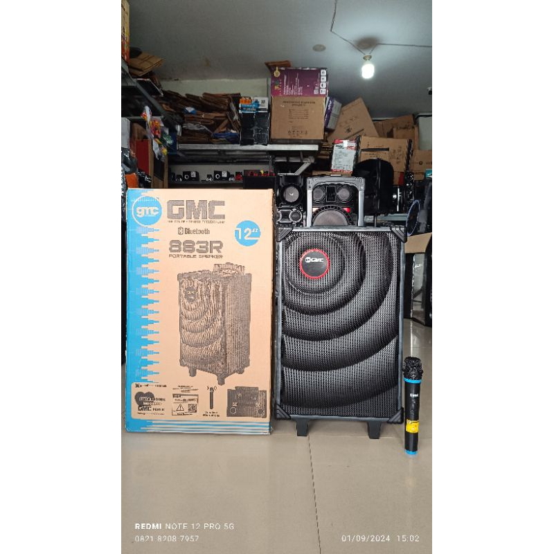 Speaker Gmc 883R 12 inchi Speaker Bluetooth Gmc 12 inchi
