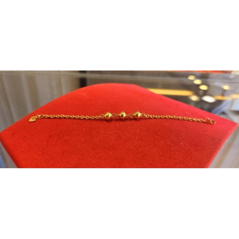 gelang bola emas surabaya 16k cocok buat wanita remaja/dewasa