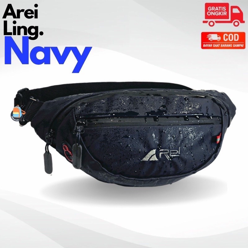 tas selempang pria arei waterproof tas slempang anti air waist bag premium rei outdoor