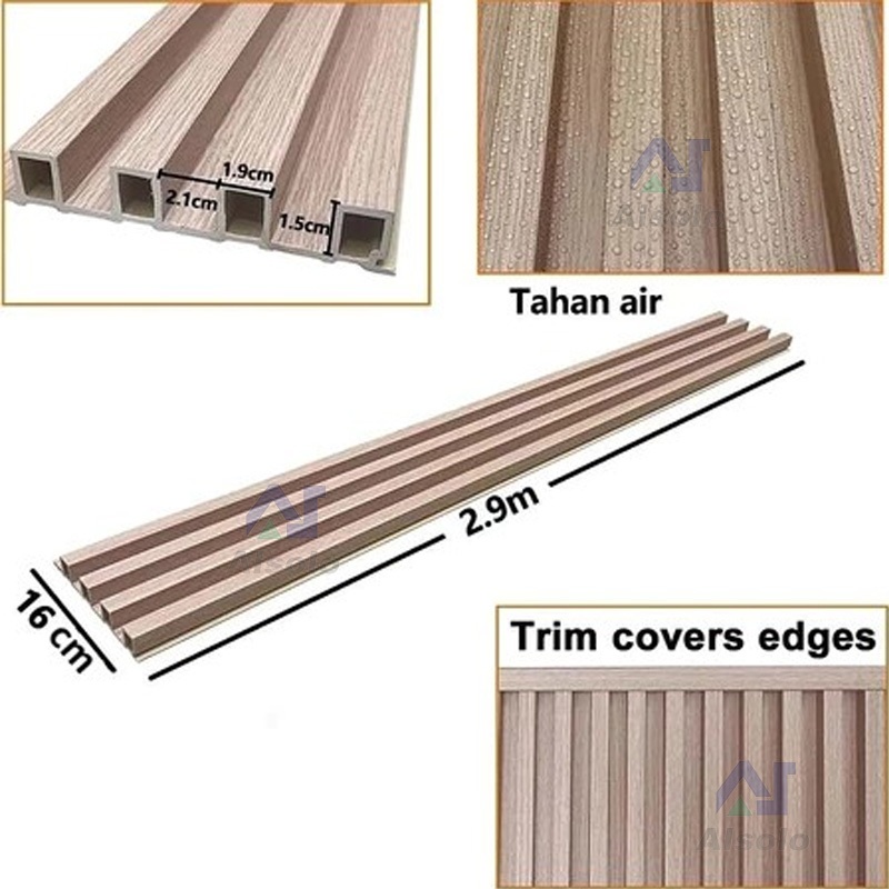 AlsoloWall Panel PVC /Panel Dinding Motif Kayu/Wood Wall Panel Dekorasi Dinding /Wood Panel WPC /