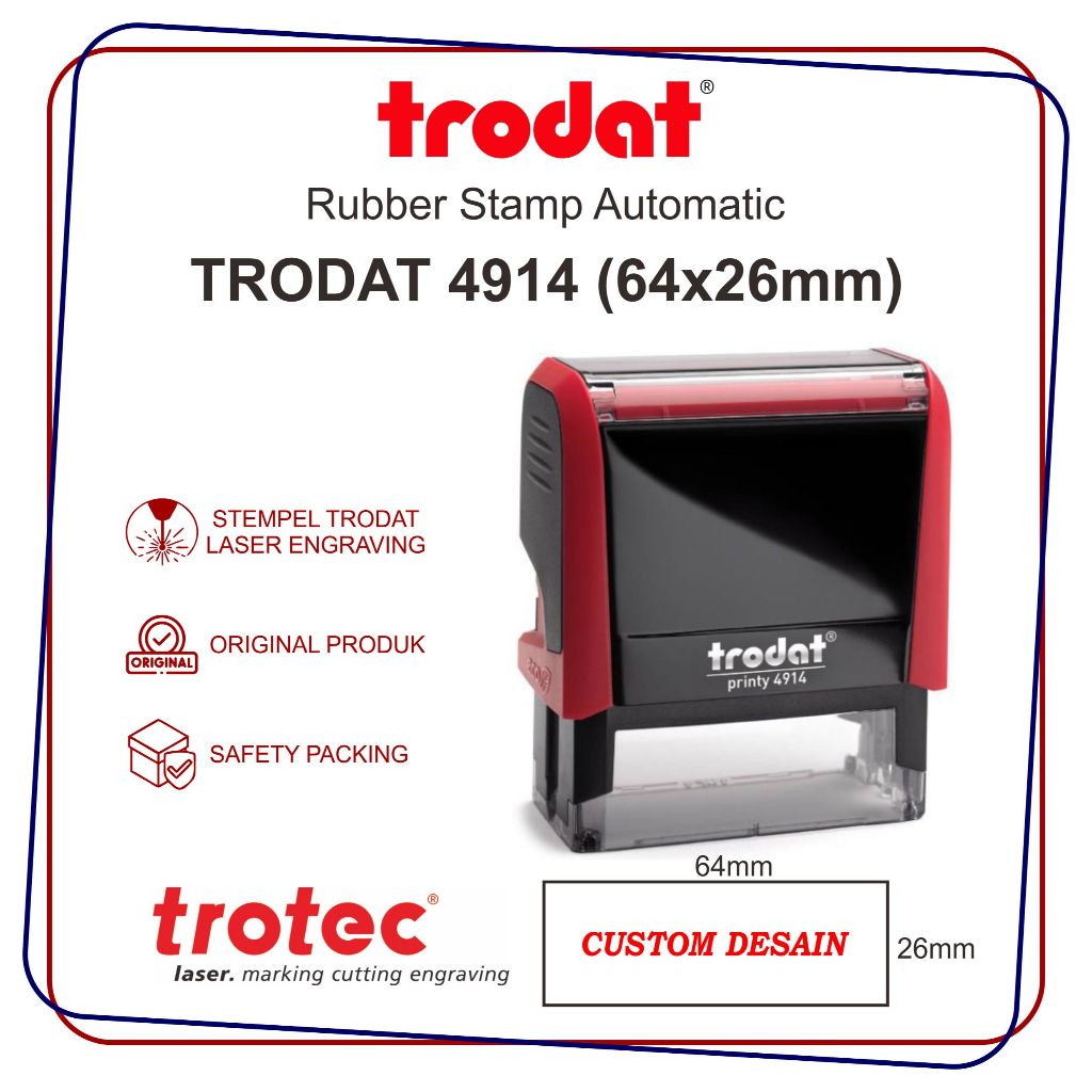 

Stempel Praktis Trodat 4914 (64x26mm) FREE-DESAIN