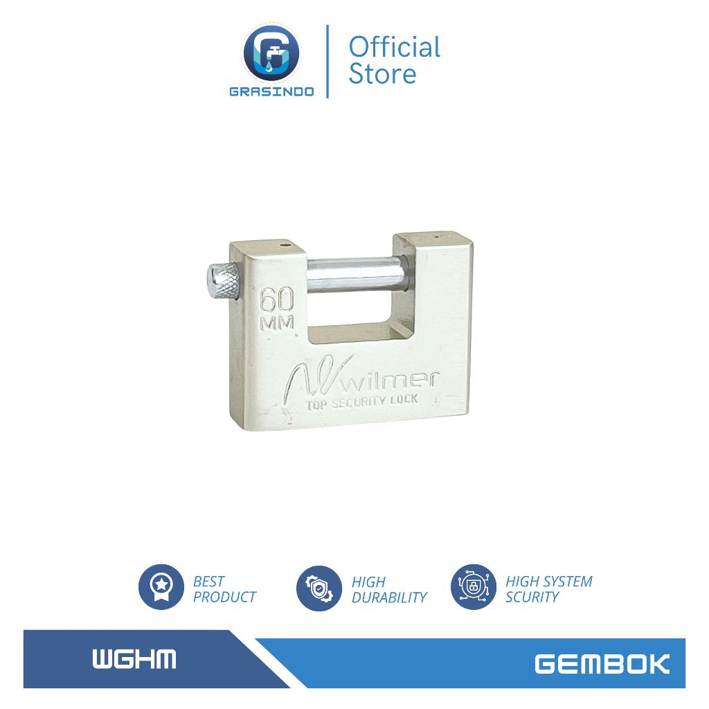 Gembok Pagar Anti Maling / Gembok Panzer / Gembok Hulk 60 mm 50 mm Wilmer
