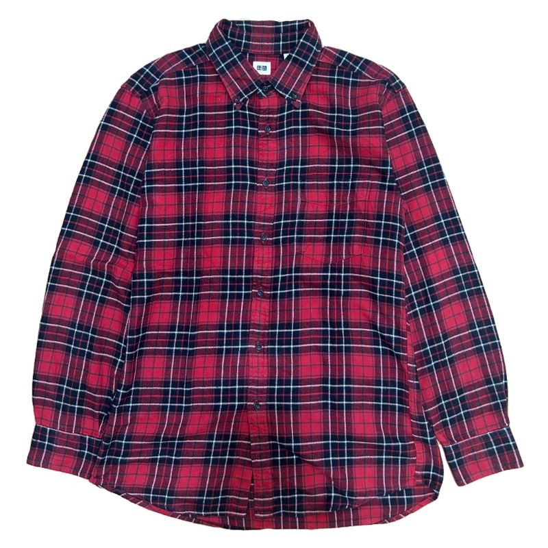 Kemeja Flannel Uniqlo Second Original