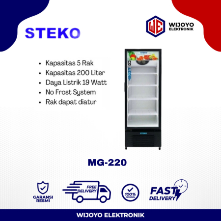 Showcase Steko Chiller No Frost MG220 Kulkas Minuman 4 Rak