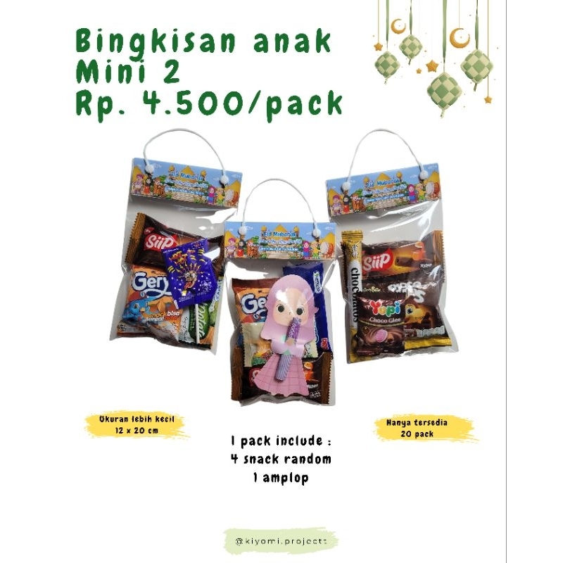 

Bingkisan parcel mini untuk THR lebaran idul fitri anak