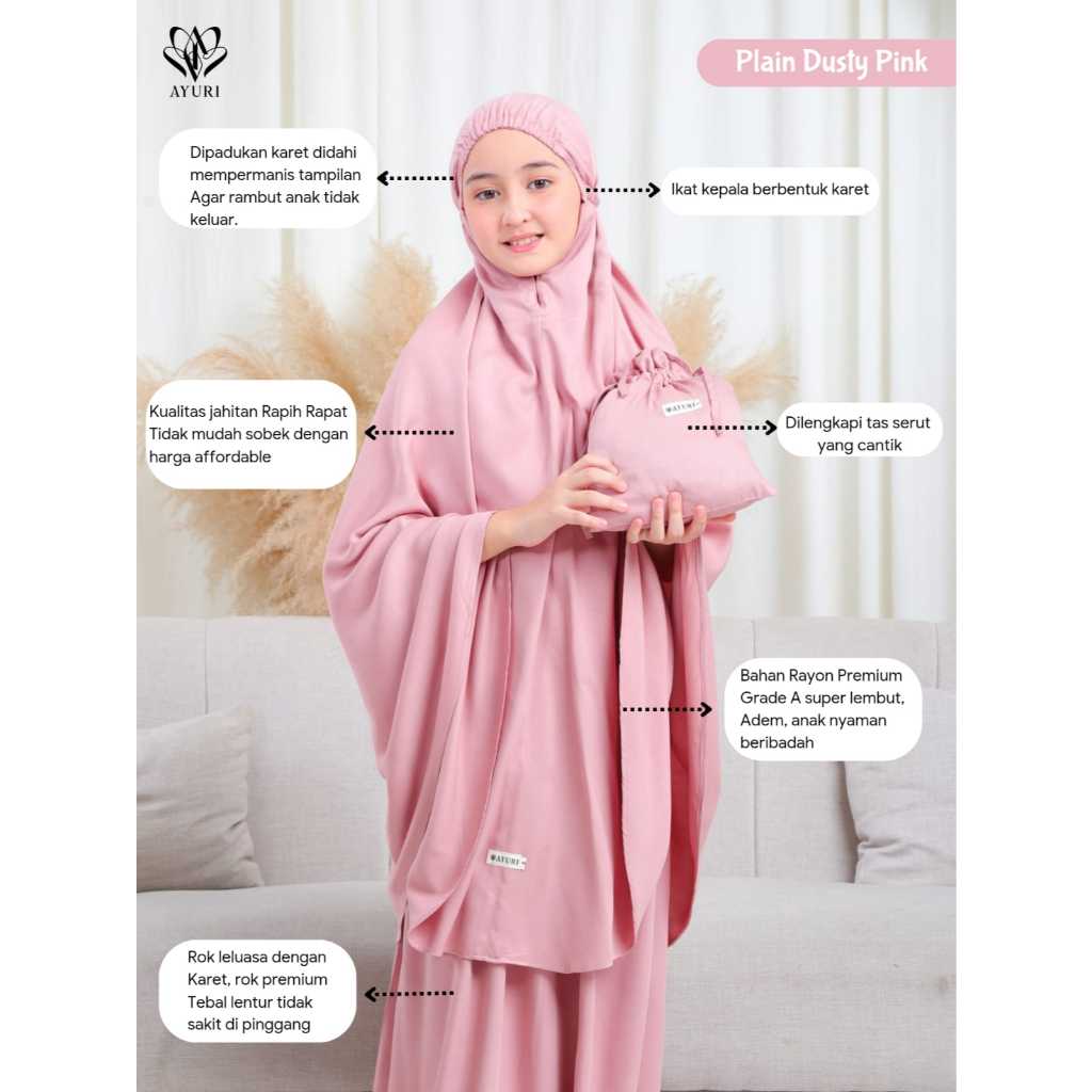 mukena anak Luxury tali karet |ASYILA NEW mukena anak sd | mukena anak usia 4 s/d 11 tahun