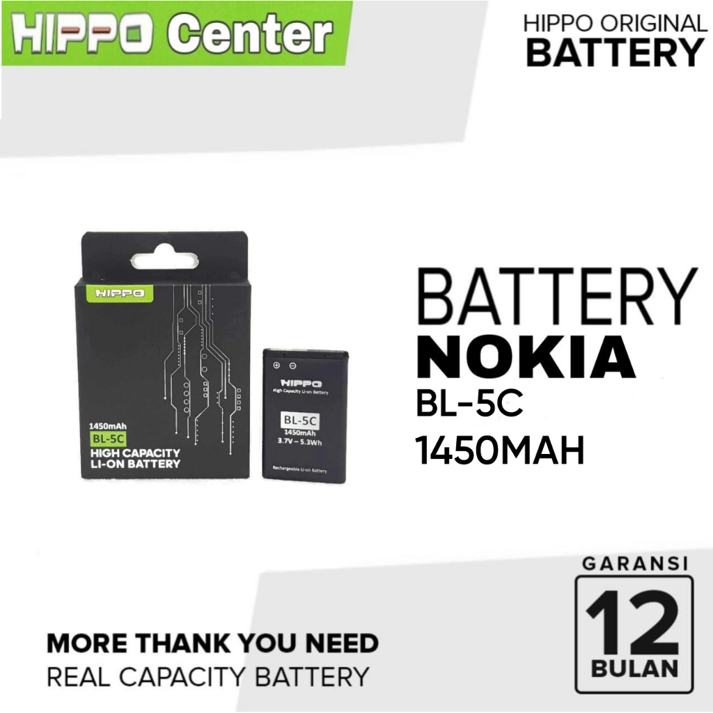 HIPPO BATERAI NOKIA BL-5C / BL5C / BL 5C