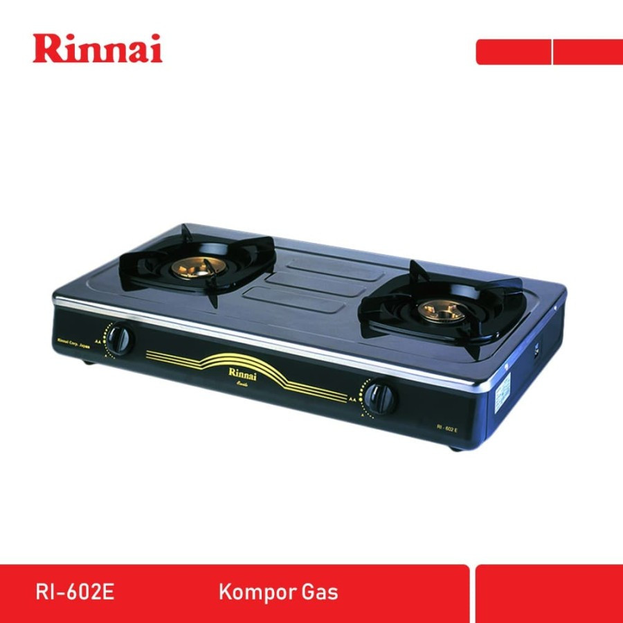 Rinnai Kompor Gas 2 Tungku RI 602 E / Kompor Rinnai 2 Tungku RI-602E / Kompor Gas Rinnai ORIGINAL RI